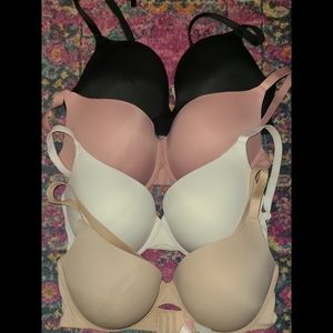 LOT of Pink by Victoria Secret Wear Everywhere Push Up Bras 38D